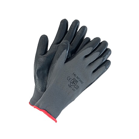 GANTS EN NITRILE SUR DOUBLURE DE POLYESTER