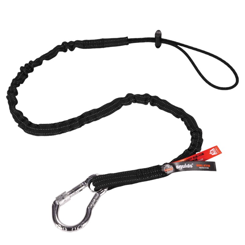 Lanières à Outils Rétractables 3 Pièces - Avec Mousqueton, Longueur 80-110 Cm, Charge 6,8 Kg, Pour Sécurité Anti-chute, Bricolage, Outdoor