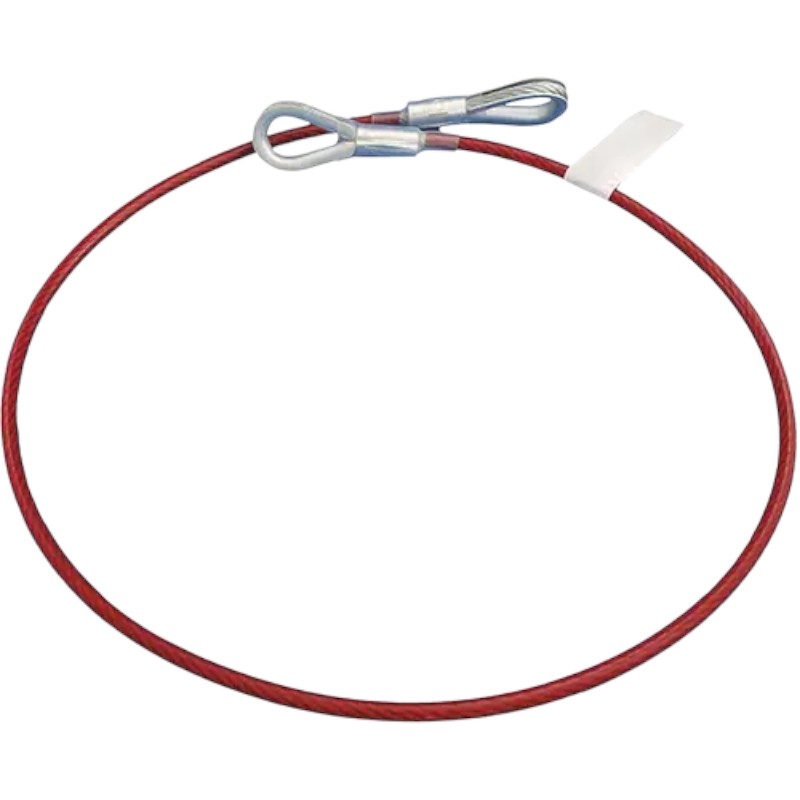 ÉLINGUE D ANCRAGE A CABLE, 4 ACIER, PVC ROUGE