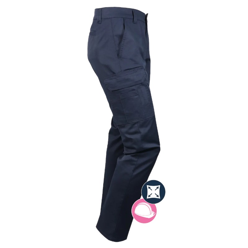 PANTALON DE TRAVAIL CARGO EXTENSIBLE POUR FEMME – 013EX