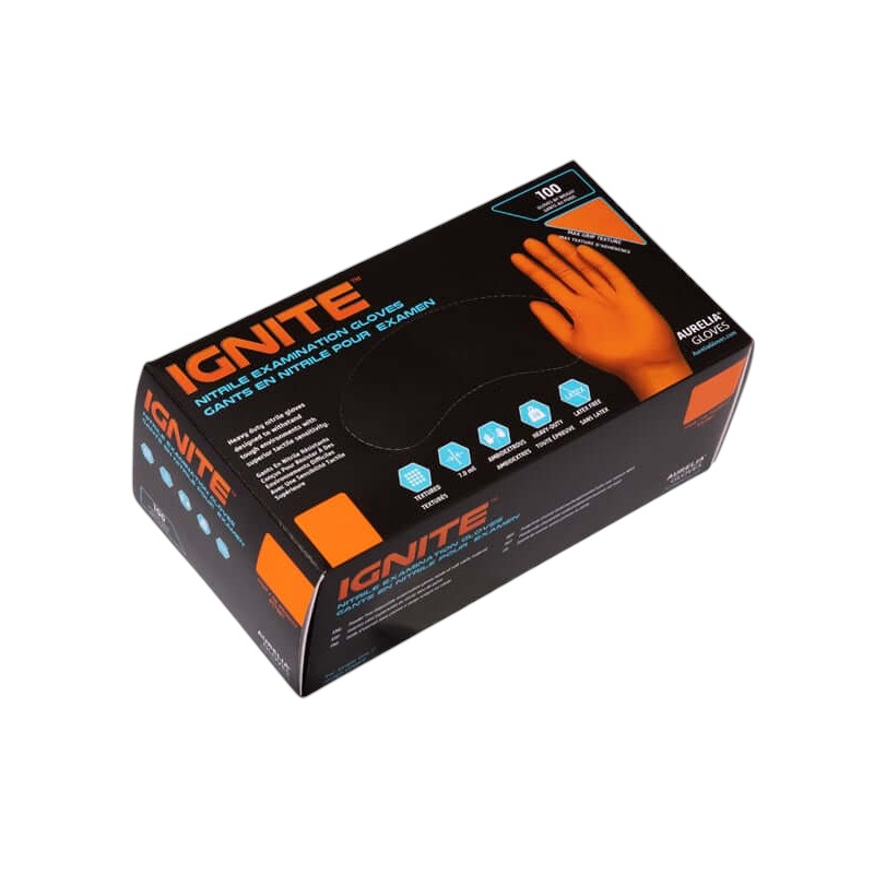 GANTS NITRIL AURALIA IGNITE, SANS POUDRE,