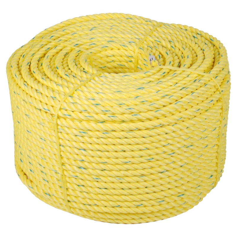 Corde jaune tressée 5/8 – Une corde durable et sécuritaire, conçue pour offrir solidité et fiabilité dans toutes vos applications.