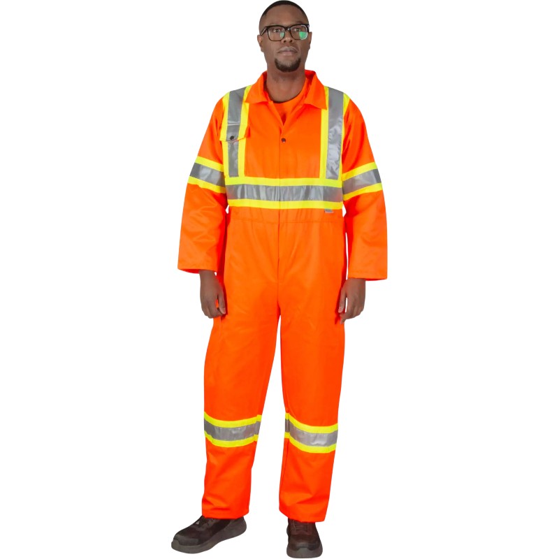 Combinaison non doublée HV légère et haute visibilité au travail. Distribuer par Services Sécur Plus.Combinaison non doublée HV légère et haute visibilité au travail. Distribuer par Services Sécur Plus.