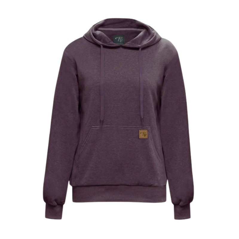Le chandail à capuche prune PF466-19 en coton ouaté assure douceur, durabilité et confort optimal en toute saison.