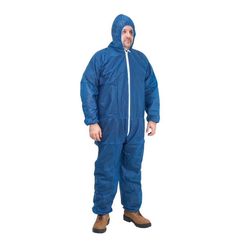 Découvrez les combinaisons à capuchon bleu en polypropylène Zenith, conçues pour assurer confort, respirabilité et liberté de mouvement.