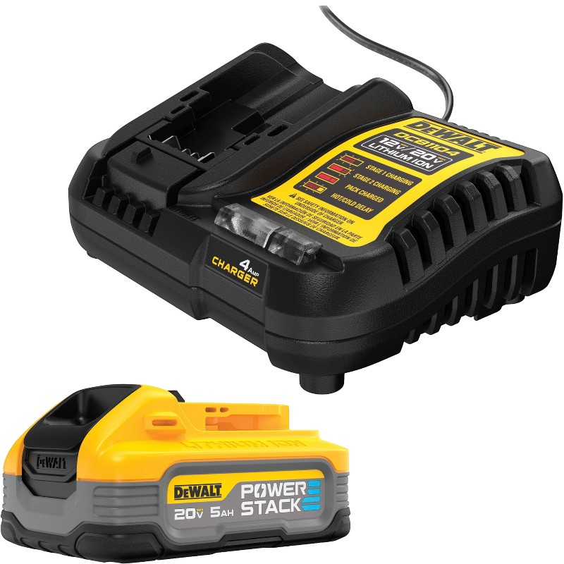 Découvrez l'ensemble de batterie POWERSTACK DeWALT, conçu avec la technologie à cellules plates pour une performance durable et un poids réduit.