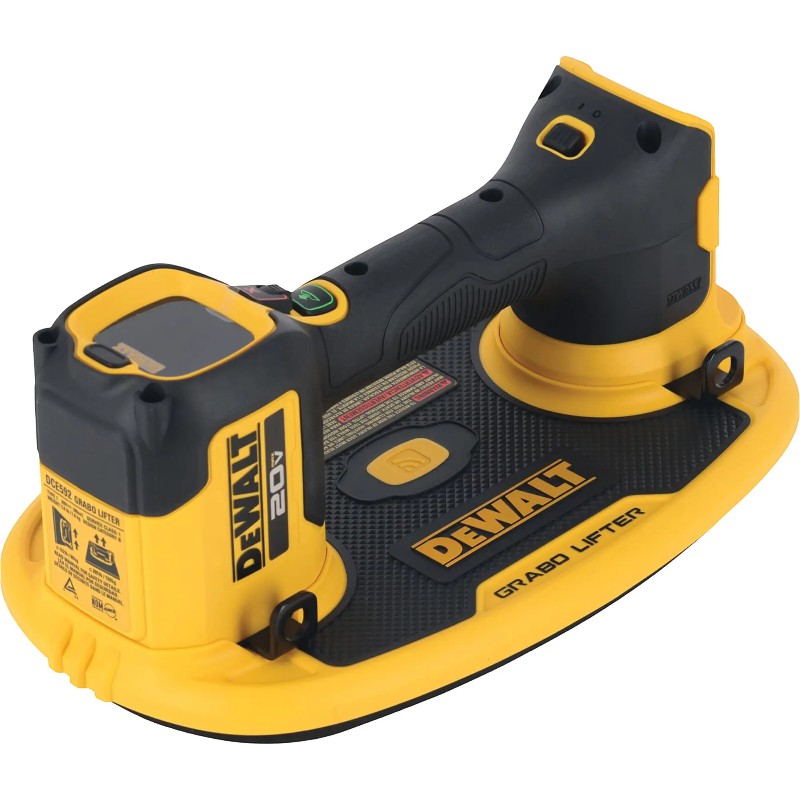Découvrez la ventouse GRABO 20V DeWALT, un outil professionnel conçu pour assurer une prise sécuritaire et une manutention sans effort.