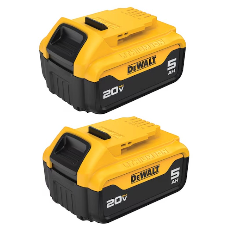 Batterie DeWalt 20 V MAX XR lithium-ion 5 Ah puissante et durable. Distribuer par Services Sécur Plus.