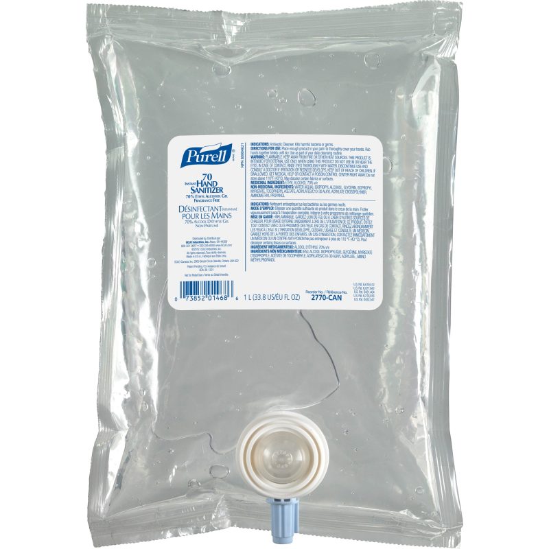 Le gel désinfectant NXT Advanced aide à nettoyer efficacement les mains sans eau ni savon, idéal pour les milieux professionnels achalandés.