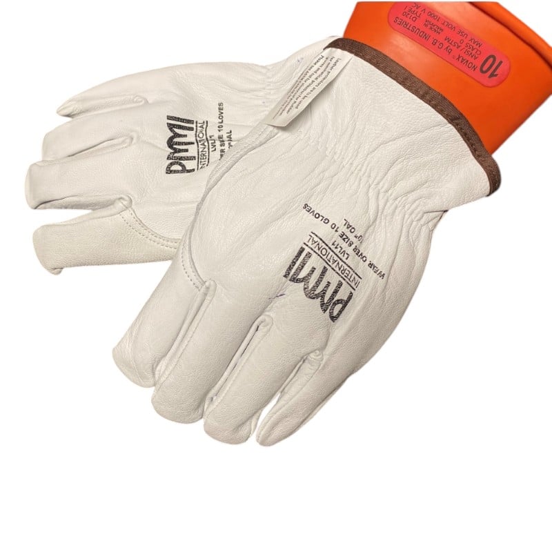 Les gants en cuir PMMI LVL protègent les gants isolants en caoutchouc de classe 0 contre l’abrasion et les dommages mécaniques.