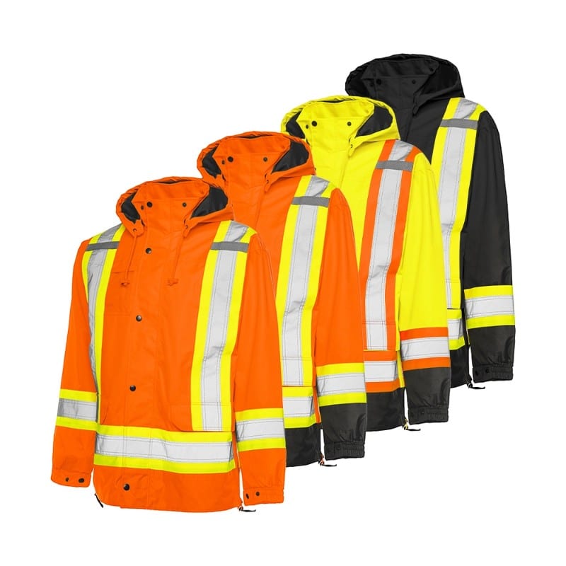 PARKA WAZIP TP6 HV 7 EN 1 ORANGE ET NOIR WASIP