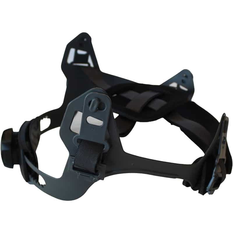 La suspension RZRBack à 4 points offre un ajustement confortable et un système de relâchement rapide pratique pour votre casque de sécurité.